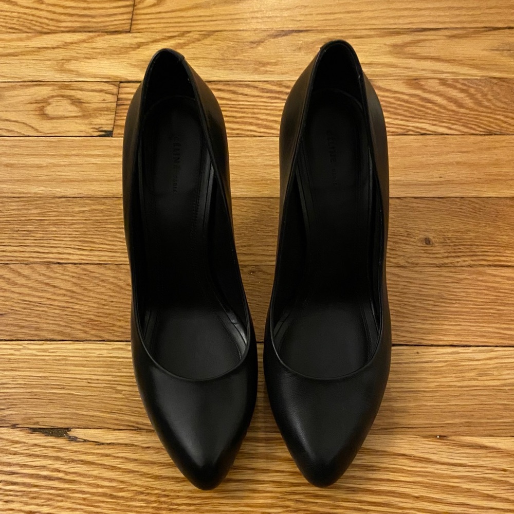 Celine black matte pump with inverted heel - Picture 2 of 5